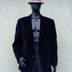 Brooks Brothers Men's Pure Cotton Black Corduroy Luxury Blazer (USA)